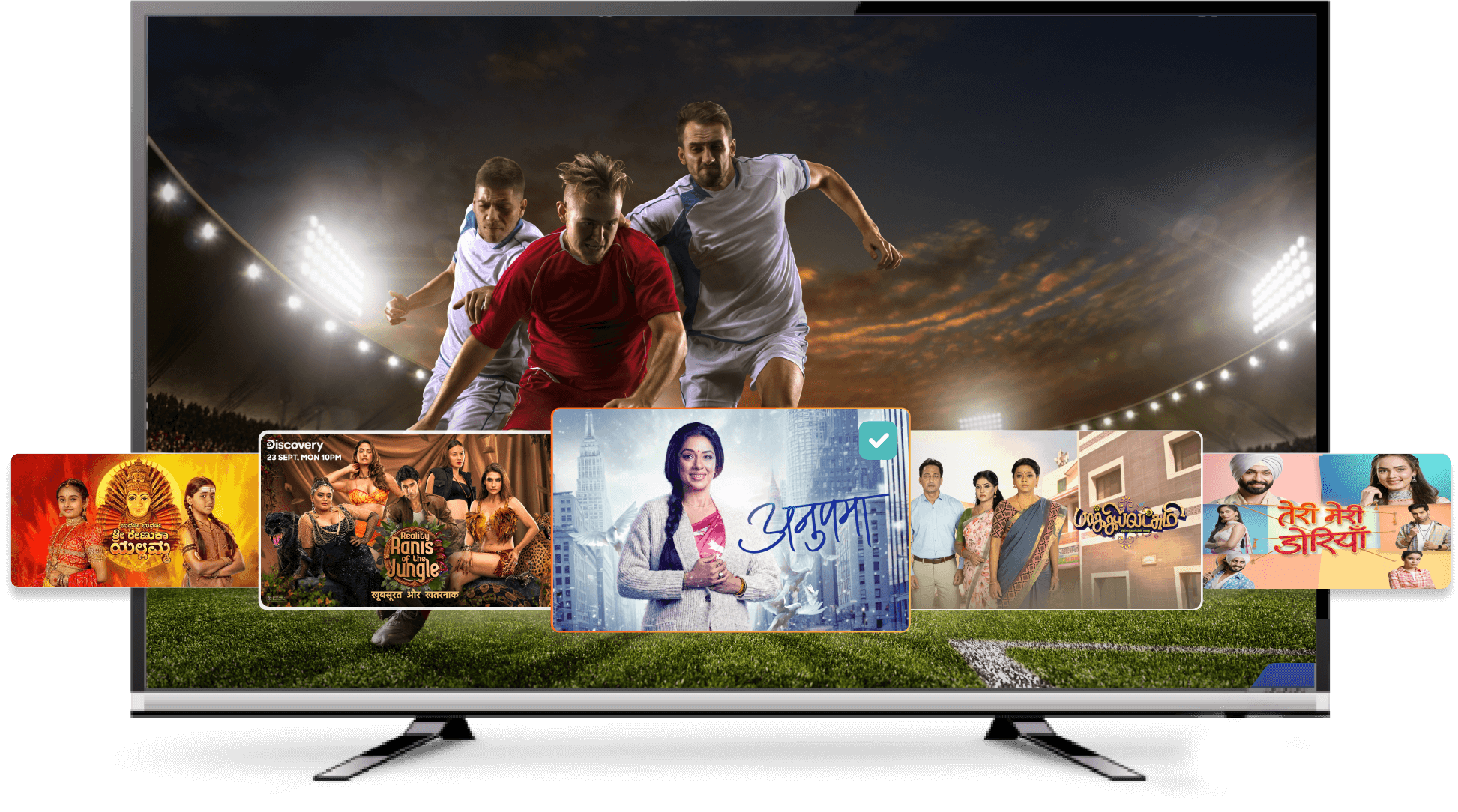 Chitram TV channel guide across multiple screens